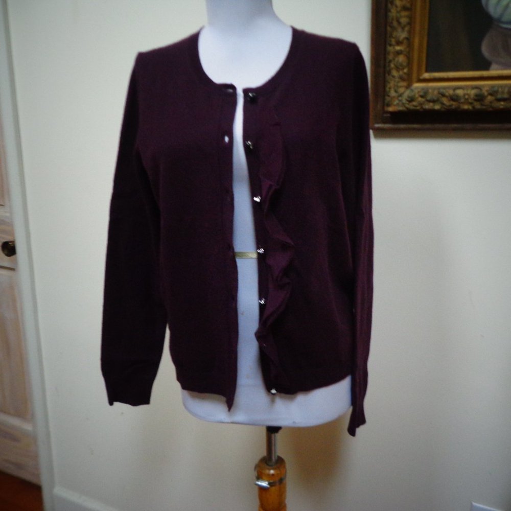 ANN TAYLOR 100% Cashmere Cardigan Size M